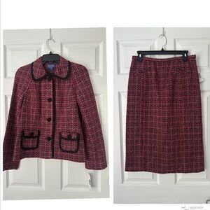 Elegant Pink and Black Women's Skirt